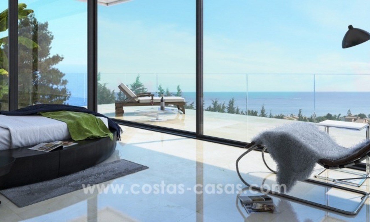 Modern contemporary new villa for sale with sea views in Estepona 2