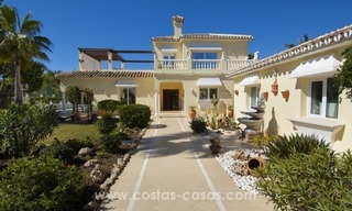 Immaculate second line beach villa for sale with sea views in Marbella East 1
