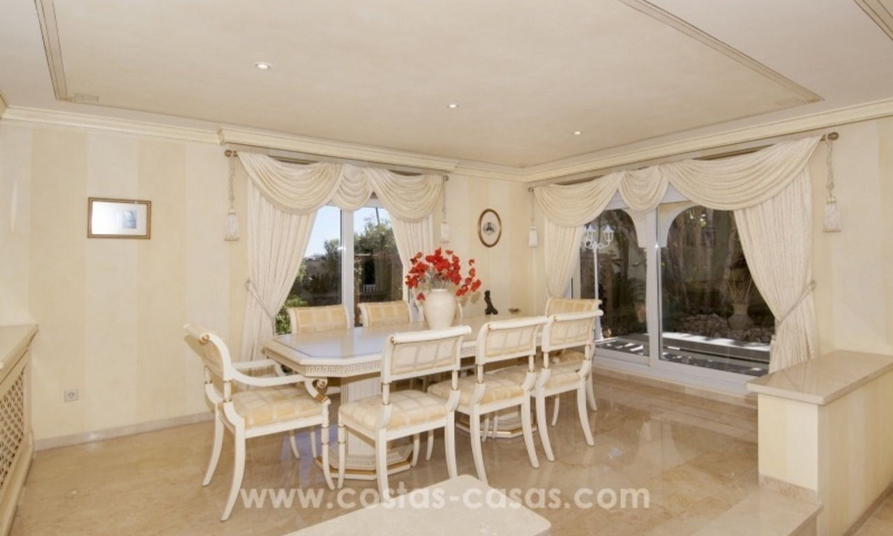 Immaculate second line beach villa for sale with sea views in Marbella East 15