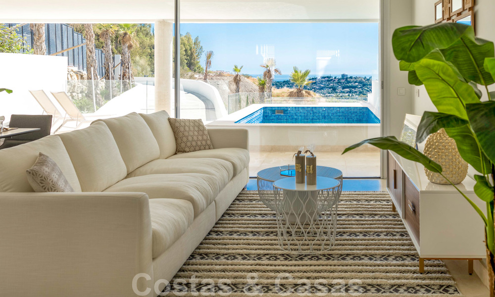 Modern design apartments with private pool for sale in boutique complex in Nueva Andalucia in Marbella 28752