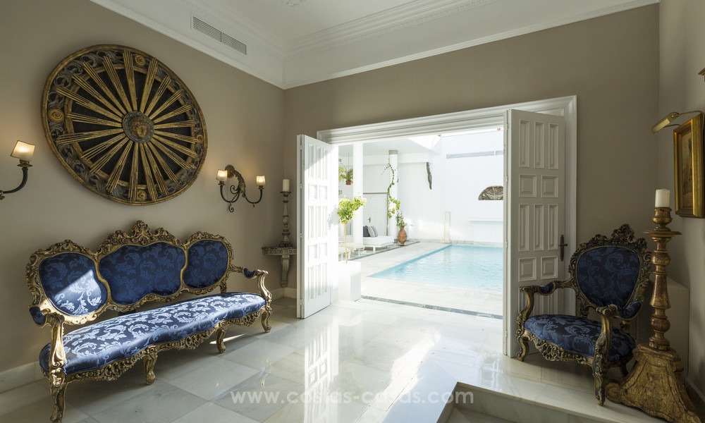 Frontline beach Balinese style villa for sale in the East of Marbella 13198