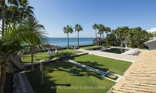 Frontline beach Balinese style villa for sale in the East of Marbella 13213 