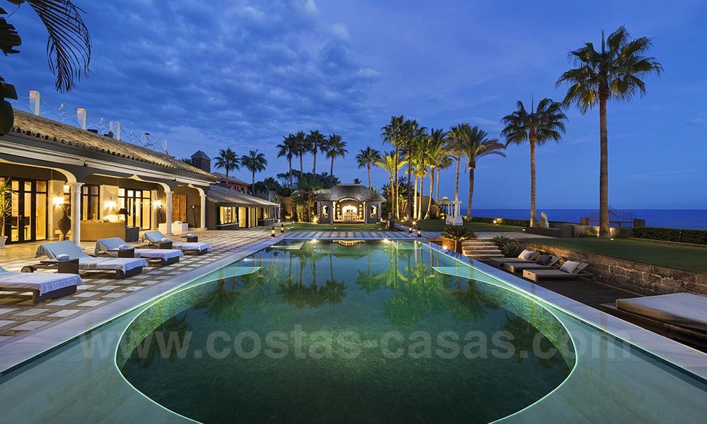 Frontline beach Balinese style villa for sale in the East of Marbella 13193