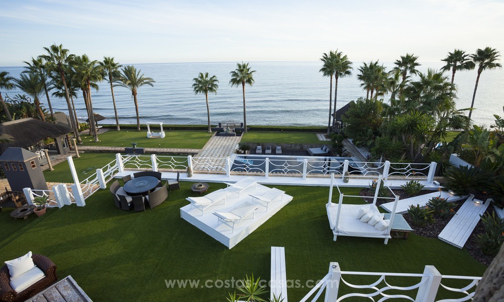 Frontline beach Balinese style villa for sale in the East of Marbella 13220