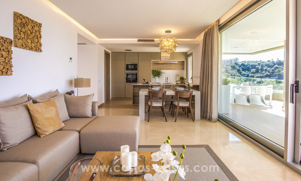 New modern apartments for sale in Benahavis - Marbella with golf and sea views. Last unit - Penthouse! Key ready. 7367