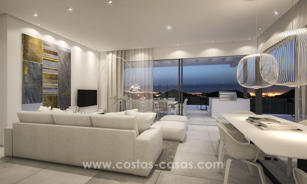 Modern luxury apartments for sale with sea view at a few minutes’ drive from Marbella center 4657