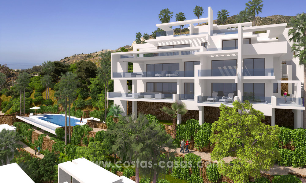 Modern luxury apartments for sale with sea view at a few minutes’ drive from Marbella center 4673