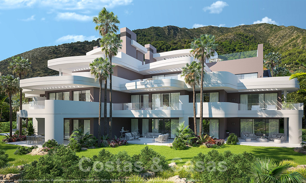 Modern luxury apartments for sale with sea view at a few minutes’ drive from Marbella center 38350