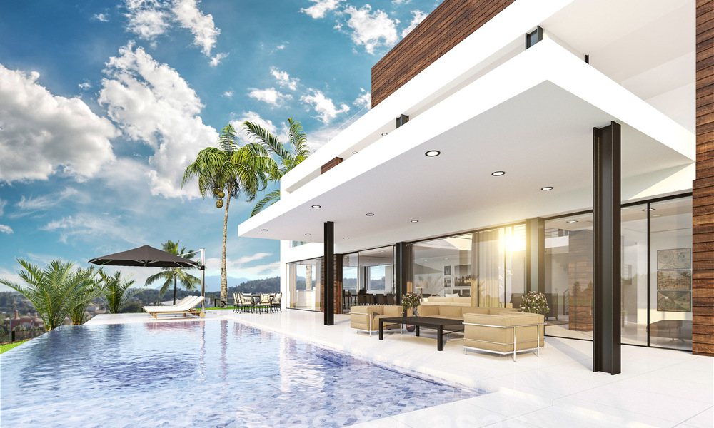 New contemporary villas with golf and sea views for sale in Nueva Andalucía, Marbella. Ready to move in. LAST VILLA! 28976