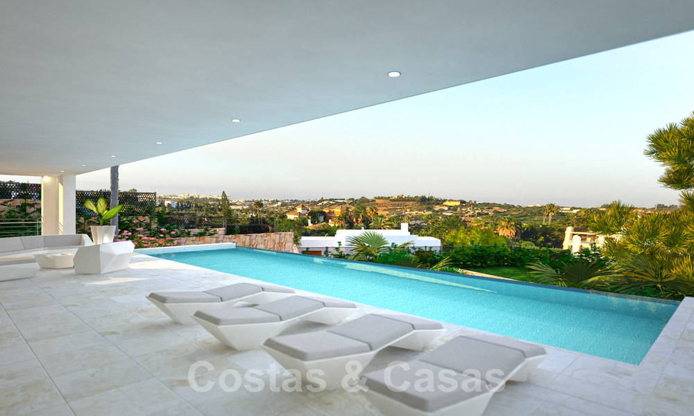New contemporary villas with golf and sea views for sale in Nueva Andalucía, Marbella. Ready to move in. LAST VILLA! 28980