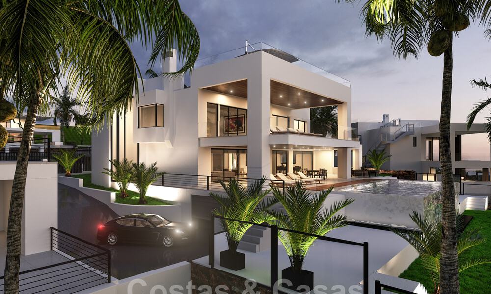 New contemporary villas with golf and sea views for sale in Nueva Andalucía, Marbella. Ready to move in. LAST VILLA! 28981