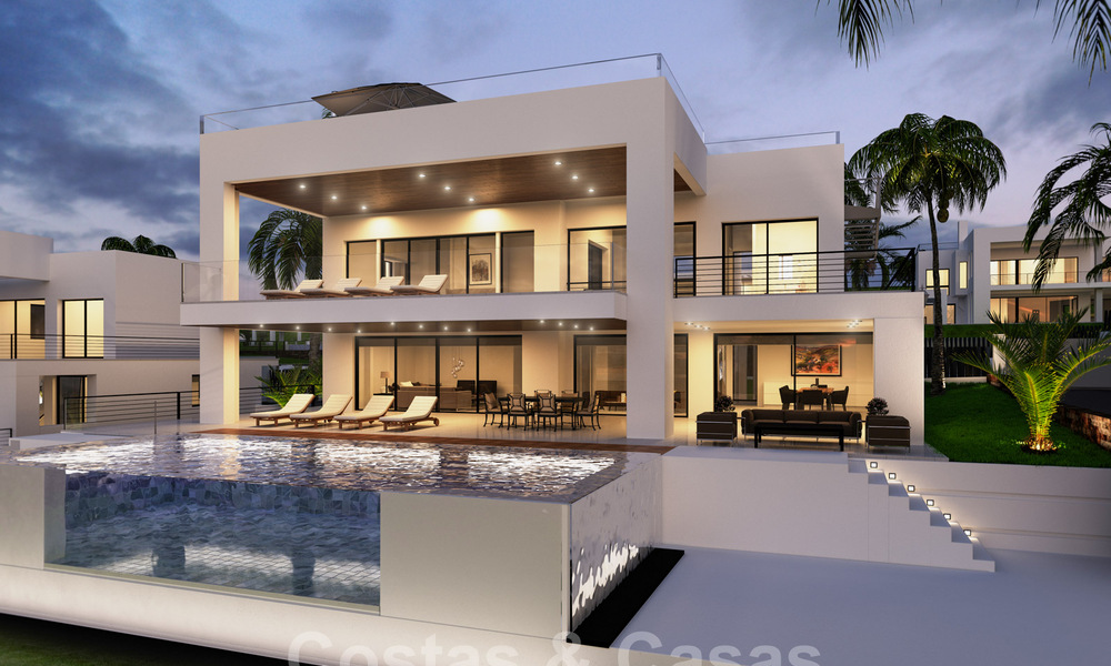 New contemporary villas with golf and sea views for sale in Nueva Andalucía, Marbella. Ready to move in. LAST VILLA! 28982