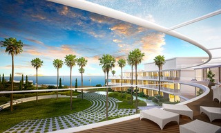 Spectacular modern luxury frontline beach apartments for sale in Estepona, Costa del Sol. Ready to move in. 3839 