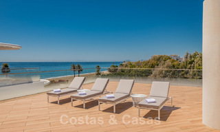 Spectacular modern luxury frontline beach apartments for sale in Estepona, Costa del Sol. Ready to move in. 27817 