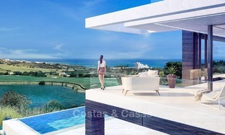 New modern Villa for sale, Frontline Golf, with sea view, in Estepona, Costa del Sol 355 