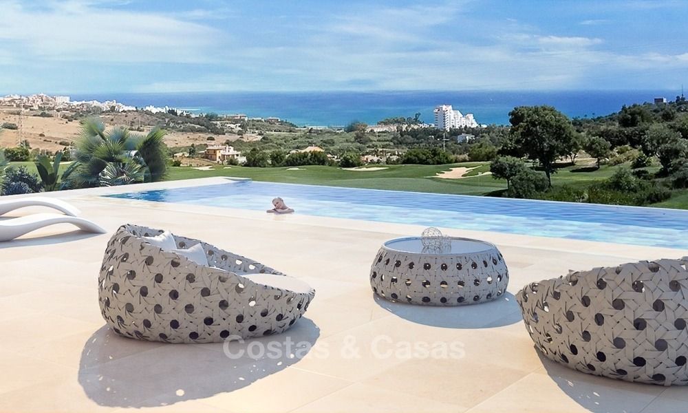 New modern Villa for sale, Frontline Golf, with sea view, in Estepona, Costa del Sol 356