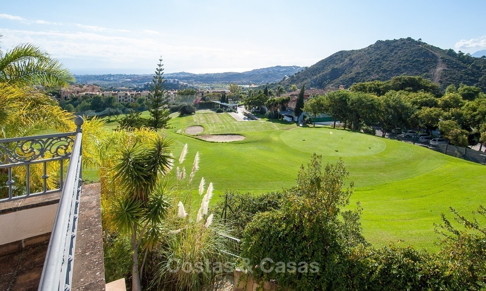Elegant, south facing frontline golf villa for sale, located in Benahavis - Marbella with sea views 629