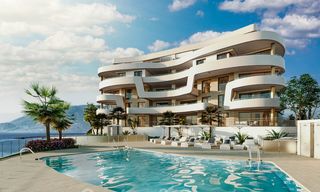 New Beachfront Modern Apartments for sale in Mijas Costa. Completed! Last and best unit! Penthouse with huge terrace with private plunge pool. Frontline. 28134 