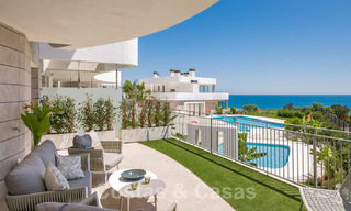 New Beachfront Modern Apartments for sale in Mijas Costa. Completed! Last and best unit! Penthouse with huge terrace with private plunge pool. Frontline. 28143 