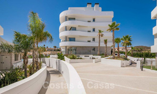 New Beachfront Modern Apartments for sale in Mijas Costa. Completed! Last and best unit! Penthouse with huge terrace with private plunge pool. Frontline. 28148 