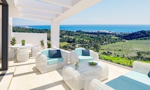 Contemporary, Modern Apartments with Golf- and Sea Views located for sale in Estepona, Costa del Sol 1764