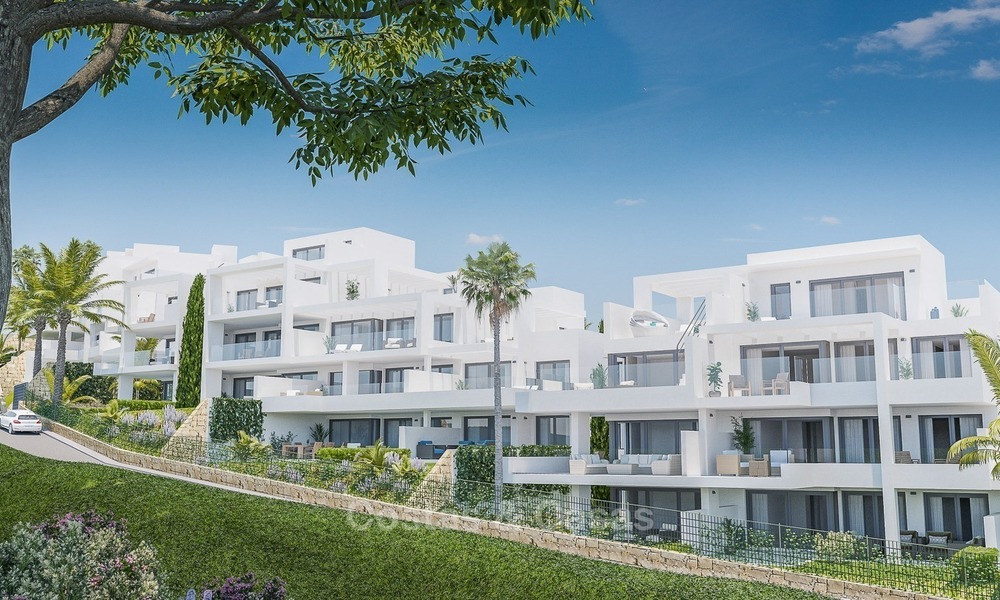 Contemporary, Modern Apartments with Golf- and Sea Views located for sale in Estepona, Costa del Sol 1759