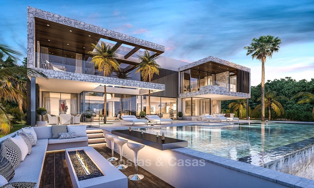 Luxury, Modern Villa for sale located on a Golf Course with Panoramic Golf- and Sea views in Marbella – Benahavis 1959