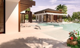 New, Modern Thai Style Villa with Sea Views for sale on The New Golden Mile, Estepona - Marbella 2046 