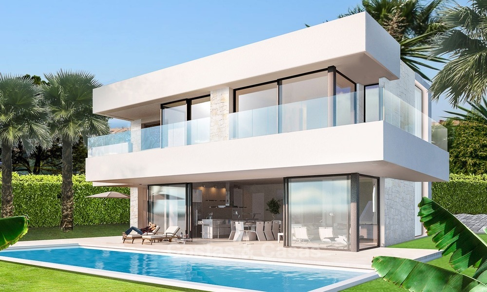 Second line beach, modern, contemporary designer villa for sale in Estepona, Costa del Sol 2075