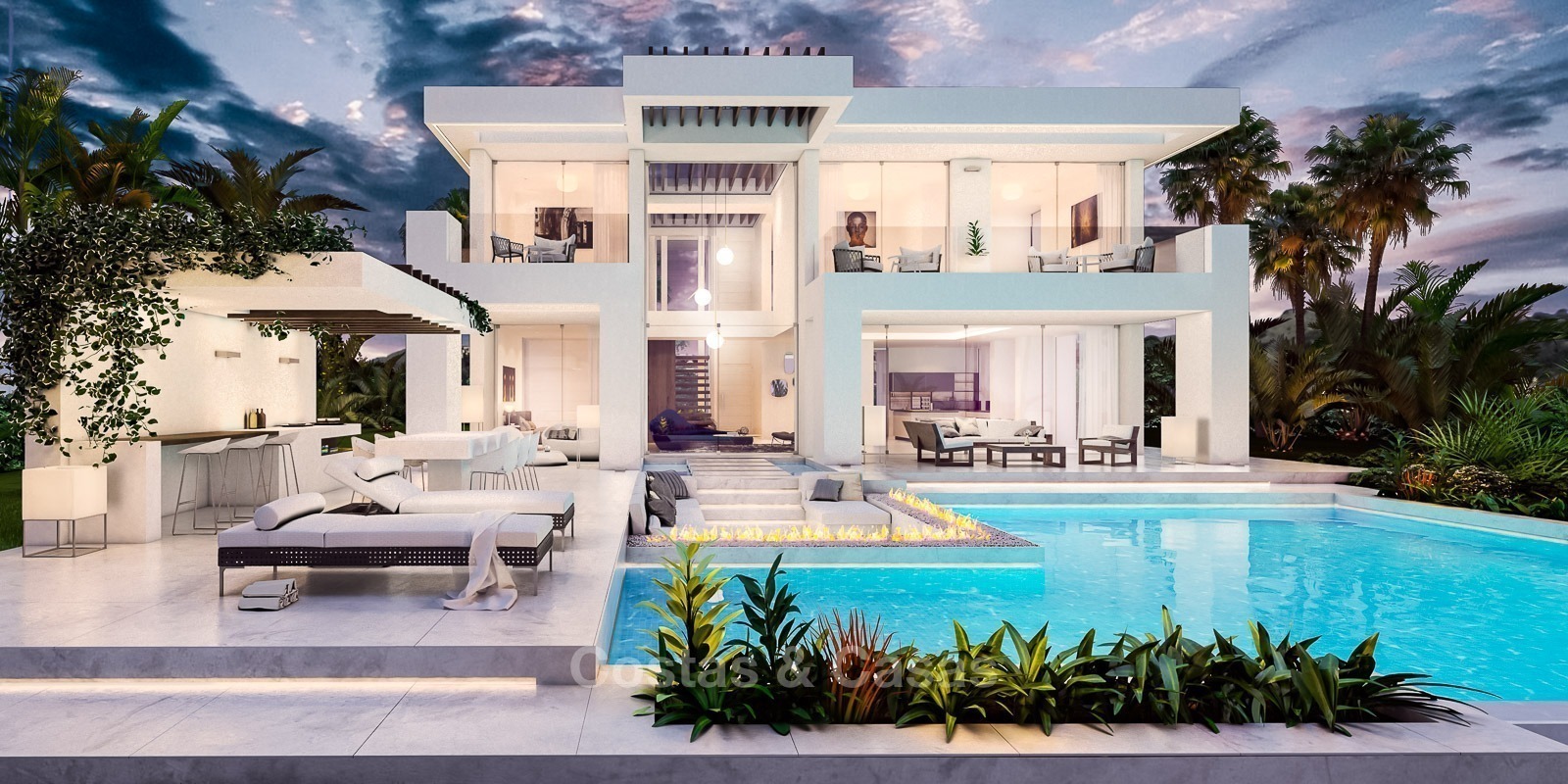 Modern contemporary designer villas for sale in Mijas