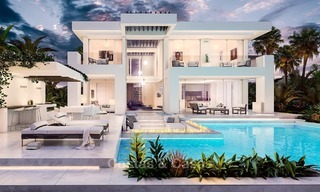 Modern, two contemporary designer villas for sale in Mijas - Costa del Sol 2076 