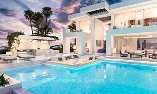 Modern, two contemporary designer villas for sale in Mijas - Costa del Sol 2078 