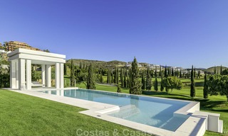 Elegant designer style villa for sale, frontline golf on a golf resort on the New Golden Mile, Marbella - Benahavis 13857 