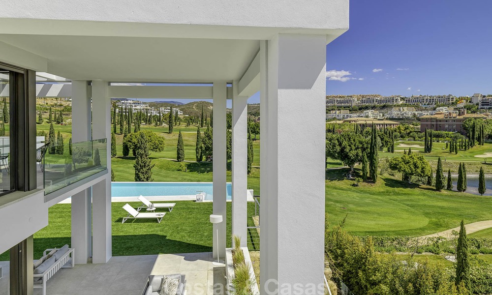 Elegant designer style villa for sale, frontline golf on a golf resort on the New Golden Mile, Marbella - Benahavis 13862