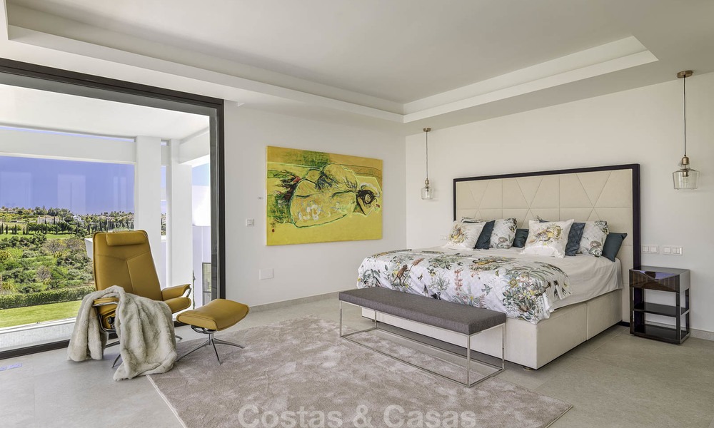 Elegant designer style villa for sale, frontline golf on a golf resort on the New Golden Mile, Marbella - Benahavis 13865