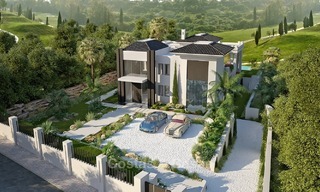 Elegant designer style villa for sale, frontline golf on a golf resort on the New Golden Mile, Marbella - Benahavis 2107 