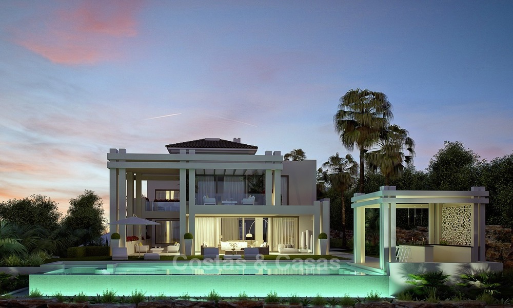 Elegant designer style villa for sale, frontline golf on a golf resort on the New Golden Mile, Marbella - Benahavis 2109