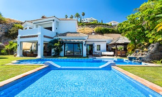 Elegant, Andalusian Style Villa in Gated Community with Sea- and Mountain views for sale in Benahavis, Marbella 5160 