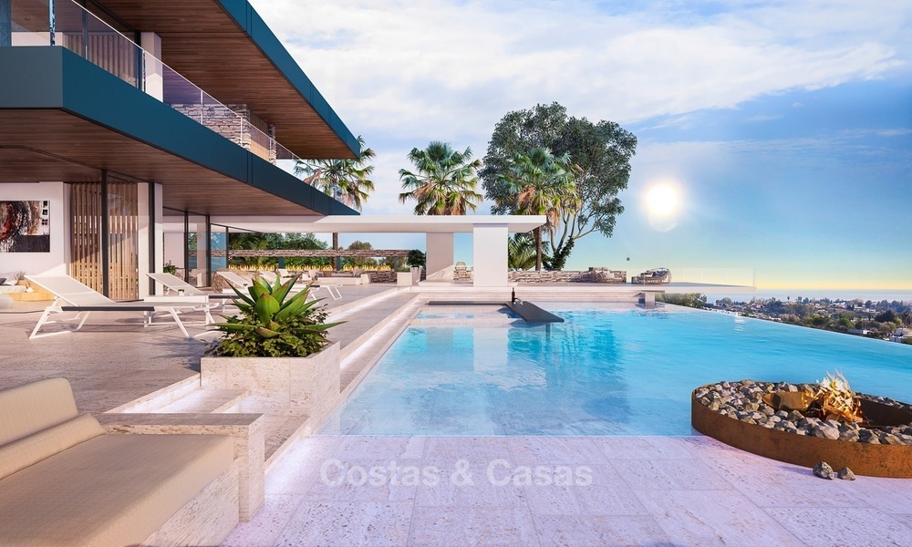 Modern Contemporary, Mediterranean lifestyle villa with sea view in Gated community for sale in Benahavis - Marbella 2724