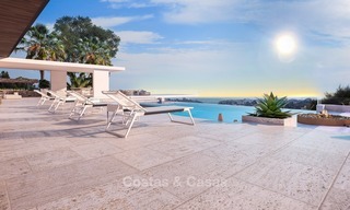 Modern Contemporary, Mediterranean lifestyle villa with sea view in Gated community for sale in Benahavis - Marbella 2725 