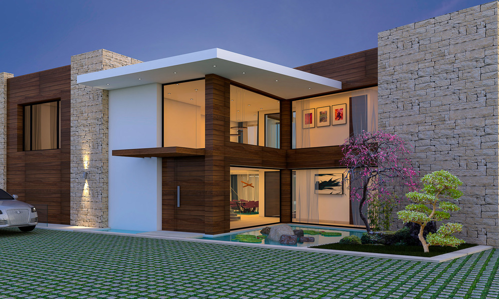 Luxury new built villa for sale, in an exclusive golf resort, front line golf in Benahavis, Marbella 3475