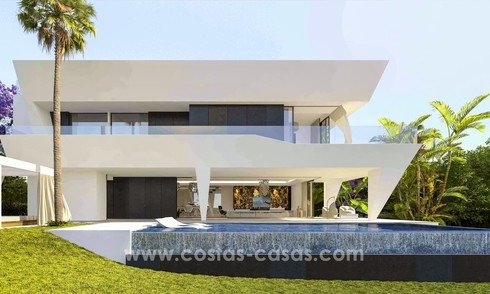 New, ‘design your own’, contemporary luxury villas for sale in an innovative project, golf area with golf and sea views in Estepona - Marbella 3617