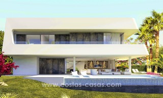 New, ‘design your own’, contemporary luxury villas for sale in an innovative project, golf area with golf and sea views in Estepona - Marbella 3619 