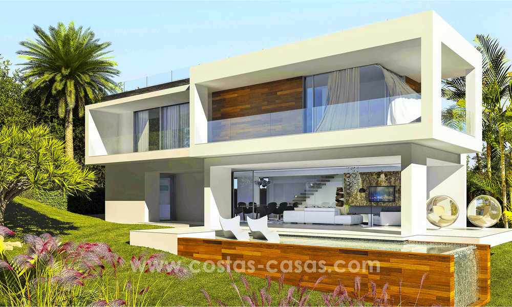New, ‘design your own’, contemporary luxury villas for sale in an innovative project, golf area with golf and sea views in Estepona - Marbella 3621