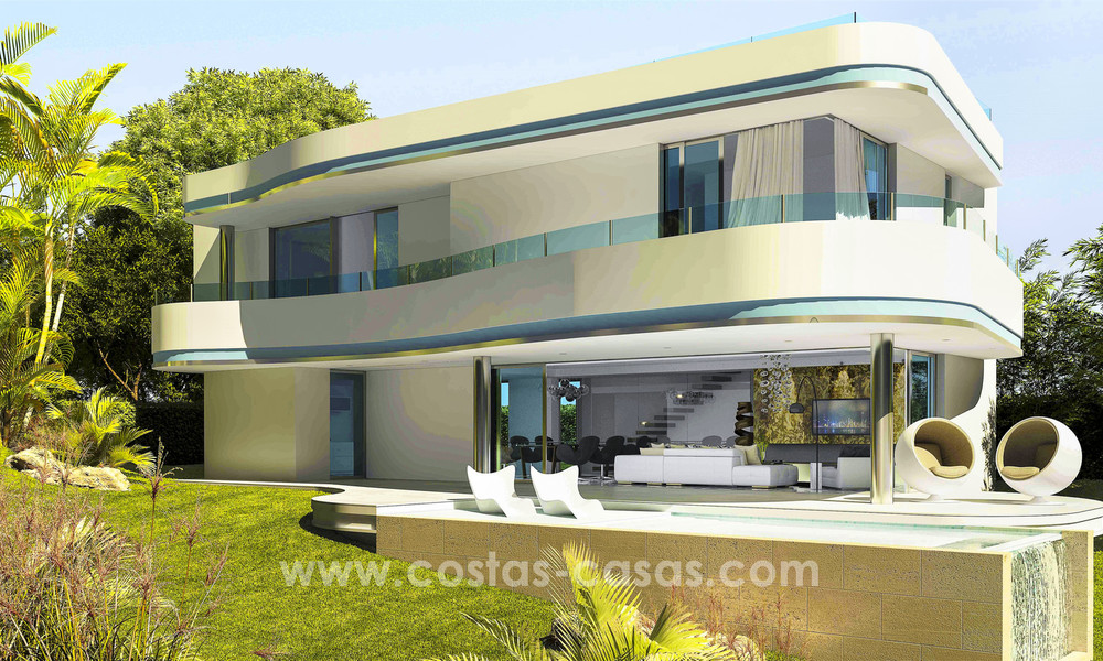 New, ‘design your own’, contemporary luxury villas for sale in an innovative project, golf area with golf and sea views in Estepona - Marbella 3623