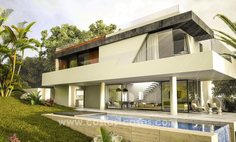 New, ‘design your own’, contemporary luxury villas for sale in an innovative project, golf area with golf and sea views in Estepona - Marbella 3625