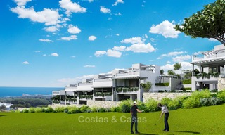 New modern and spacious first line golf townhouses for sale with breath taking views over Mediterranean and golf, Marbella East. Ready to move in. 3709 