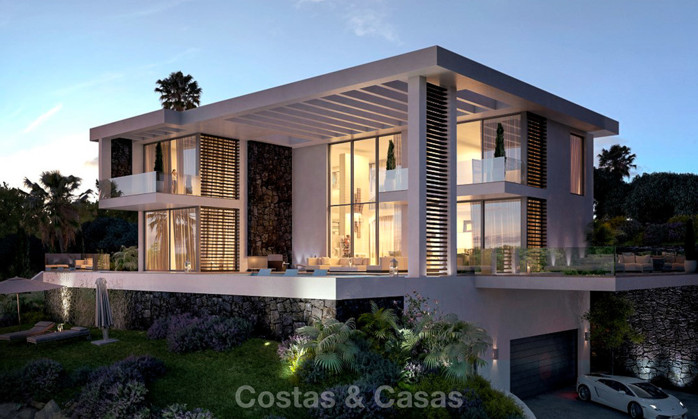 Two modern and contemporary new luxury villas with sea views for sale in Benahavis – Marbella 3852