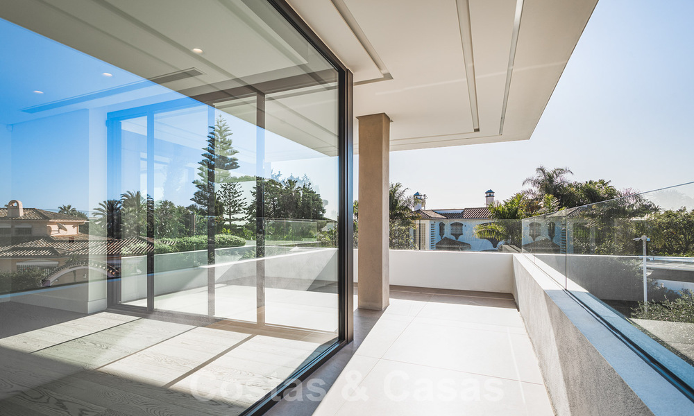 Brand new, beach side ultra-modern designer style villa for sale, Estepona East - Marbella. Ready to move in. 30730