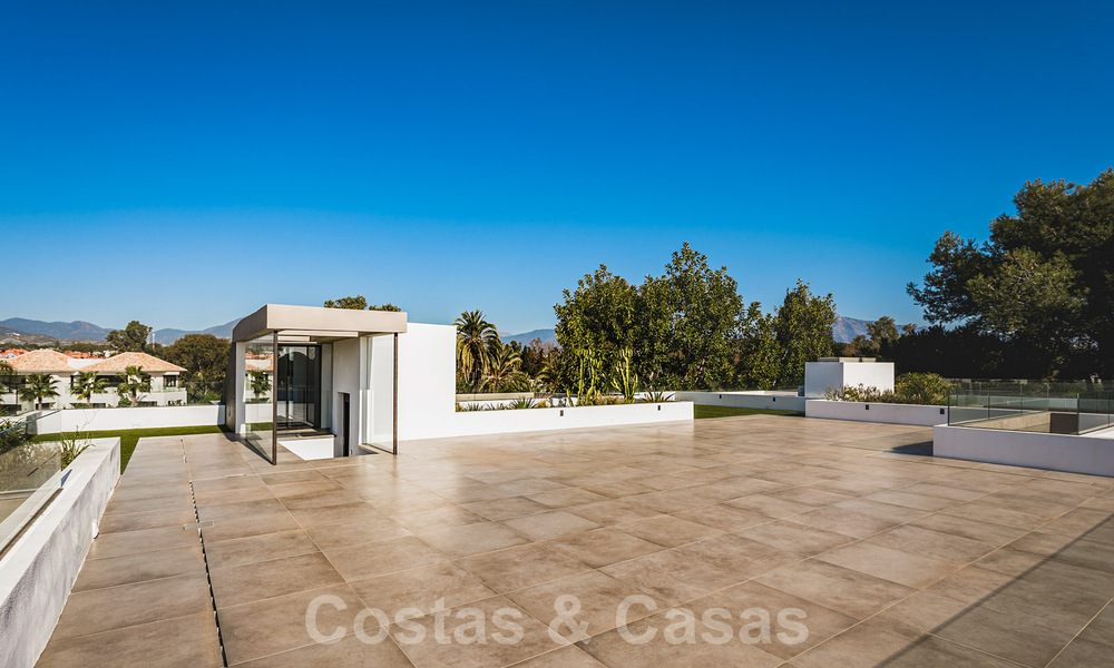 Brand new, beach side ultra-modern designer style villa for sale, Estepona East - Marbella. Ready to move in. 30736